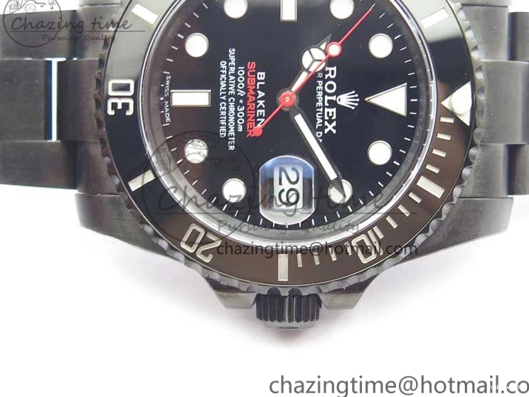 PVD 1:1 Noob Bracelet V10.5 Black PVD RED on SINGLE Dial Edition Submariner A2836 BLAKEN Best 0220